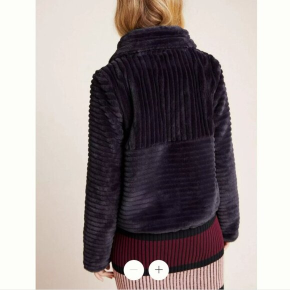Anthropologie Natasha Full Zipper Faux-Fur Cozy Casual Winter Jacket Size M - Picture 3 of 13